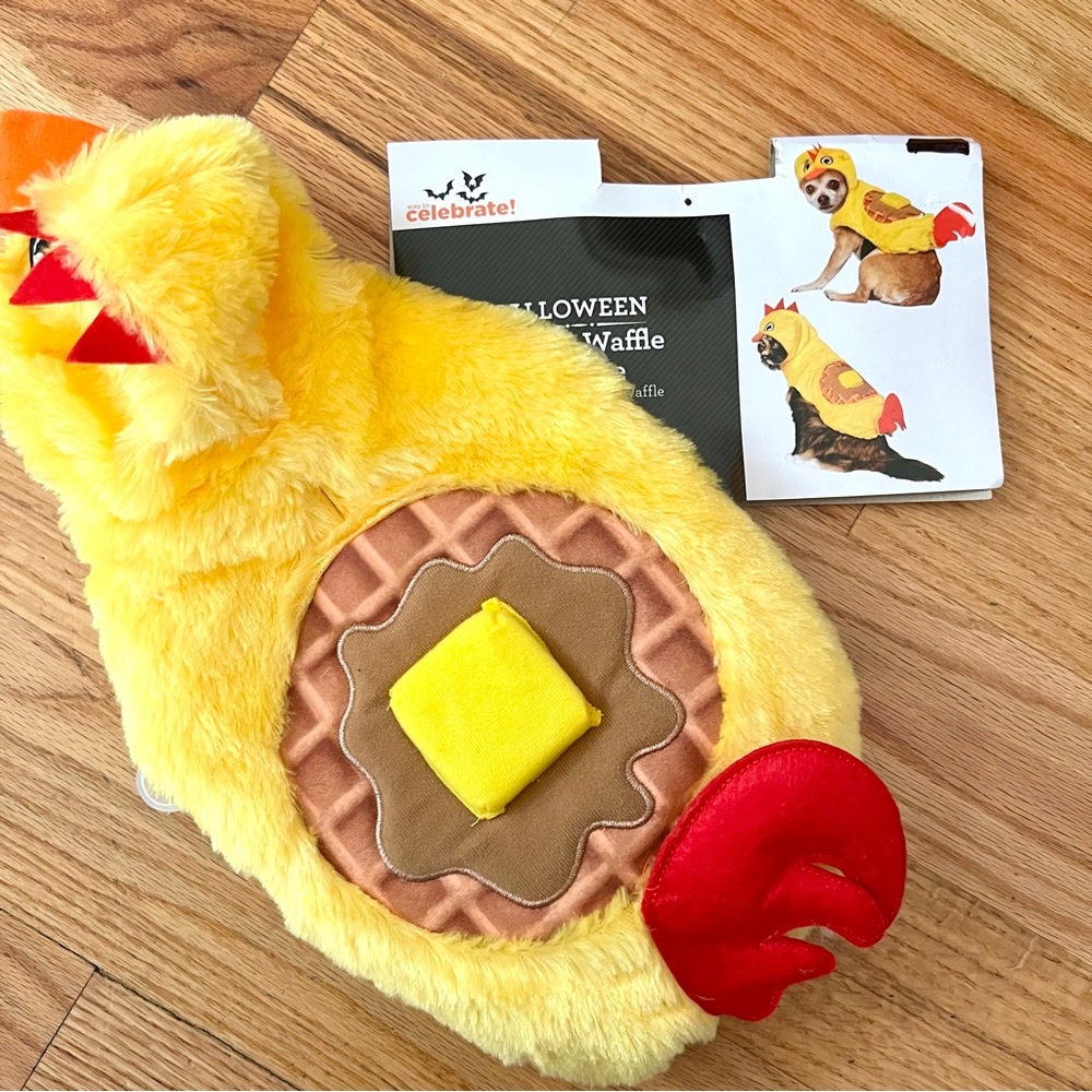 New! XS Dog Costume Chicken π And Waffles π§ Halloween Dress Up - Picture 3 of 5